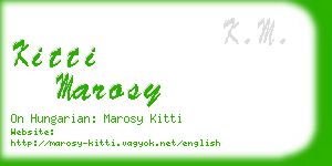kitti marosy business card